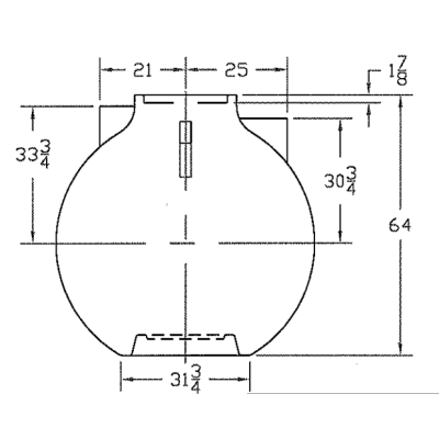 NORWESCO 40856, 550 Cistern Sphere, Legacy Cistern Tanks, 64