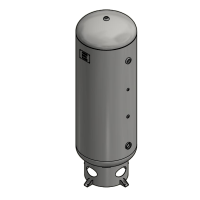 T200V-200, 200 Gallon Vertical Air Tank, 200 PSI, ASME Coded, Quincy Compressor