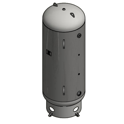 T1550V-200, 1550 Gallon Vertical Air Tank, 200 PSI, ASME Coded, Quincy Compressor