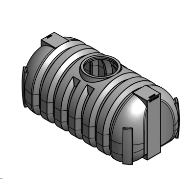 NORWESCO 43522, 500 Non-Plumbed, Below Ground Low Profile Septic Tank, Single Compartment