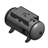 SteelFab 12 Gallon Air Tank Horizontal with Top Plate (9