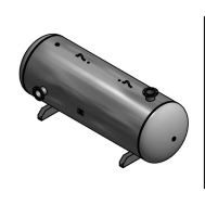 SteelFab 1060 Gallon Air Tank Horizontal with Saddles, 48