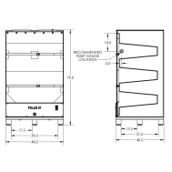 BONAIR Plastics PB57, 57 Cubic Feet Large Upright Freezers, OD 48 x 40 x 79, ID 41 x 36.5 x 66.5, 334 lbs. 